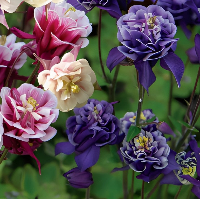 Aquilegia vulgaris - 'Double Flowered Mix'