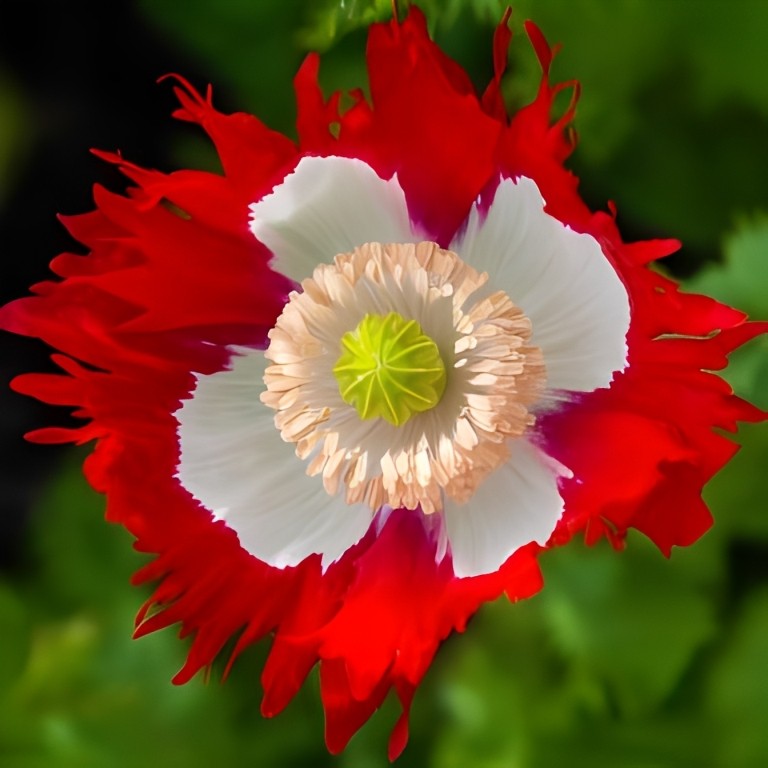 Papaver somniferum - 'Danish Flag'