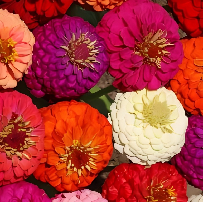 Zinnia elegans - 'Lilliput Mix'